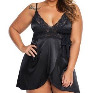 Sexy lingerie babydoll matching g string thong set 1X